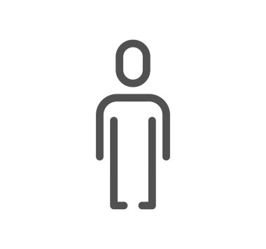 Beyaz arka plan üzerinde izole kişi simgesi