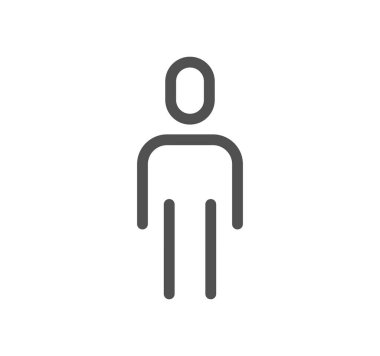 Beyaz arka plan üzerinde izole kişi simgesi