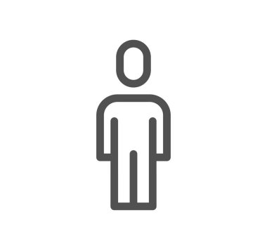 Beyaz arka plan üzerinde izole kişi simgesi