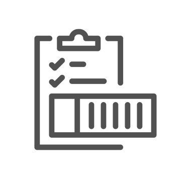 Liste simgesi ve vektör illüstrasyonlu pano