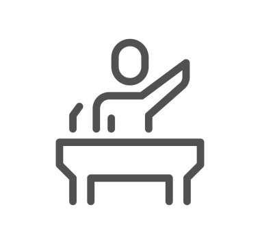 hoparlör düz simge, vektör illüstrasyonu