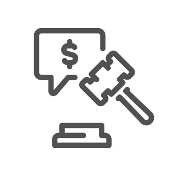 Beyaz arkaplanda çekiç simgesi izole edildi