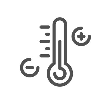 Beyaz arkaplanda izole edilmiş bir termometre simgesi