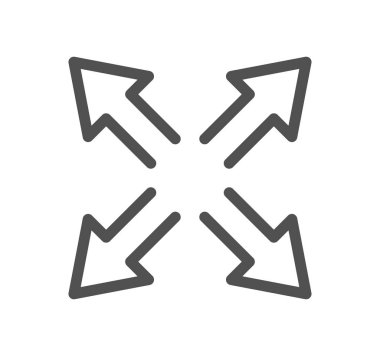 ok simgesi beyaz arkaplanda izole edildi