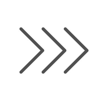 ok simgesi beyaz arkaplanda izole edildi