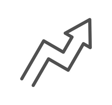 ok simgesi beyaz arkaplanda izole edildi