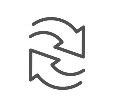 eğri ok simgesi beyaz arkaplanda izole edildi