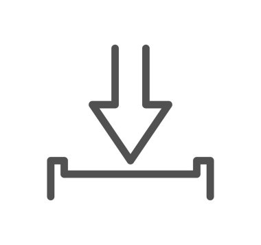 Bir aşağı okun siyah beyaz fotoğrafı