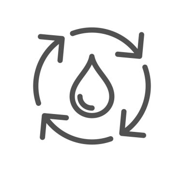 Ortada oklar olan bir su damlası.