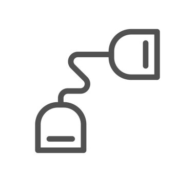 Beyaz arkaplanda izole edilmiş bir bilgisayar eklentisi simgesi 