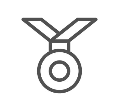 Beyaz arkaplanda izole edilmiş bir madalya simgesi 