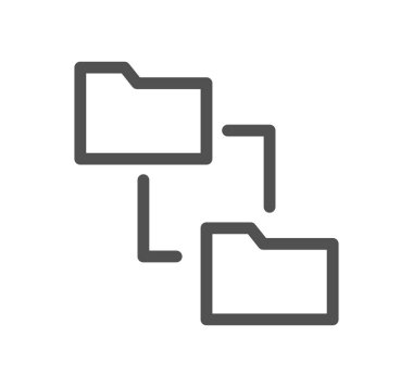 Beyaz arkaplanı olan bir dizin simgesi