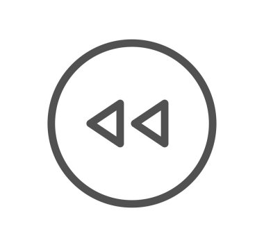 bir çemberde hızlı geri düğme