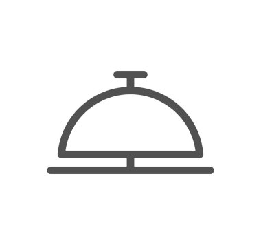 Beyaz arkaplanda karşılama çanı simgesi