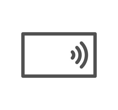 Üzerinde kablosuz internet simgesi olan bir tablet.