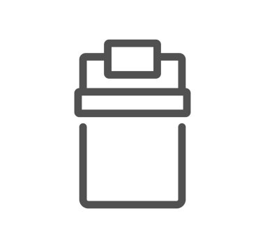 Çöp kovası simgesi beyaz arkaplanda izole edildi 