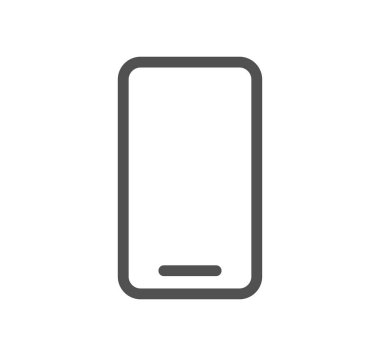 Beyaz arka plan üzerinde izole akıllı telefon simgesi 