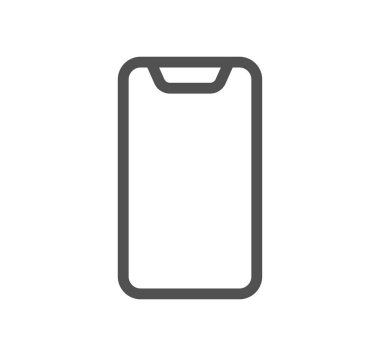 Beyaz arka plan üzerinde izole akıllı telefon simgesi 