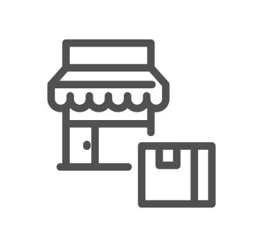 Beyaz arka plan üzerinde izole Dükkanı simgesi 