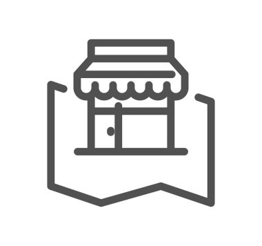 Beyaz arka plan üzerinde izole Dükkanı simgesi 