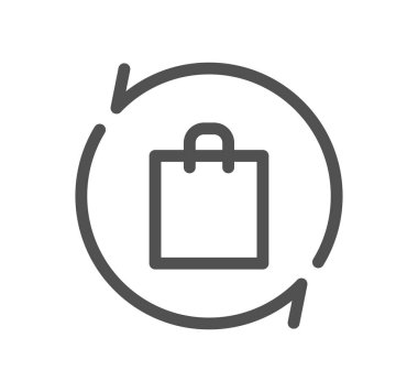 Beyaz arkaplanda izole edilmiş bir alışveriş çantası simgesi 