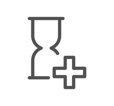 Beyaz arkaplanda izole edilmiş bir kum saati simgesi 