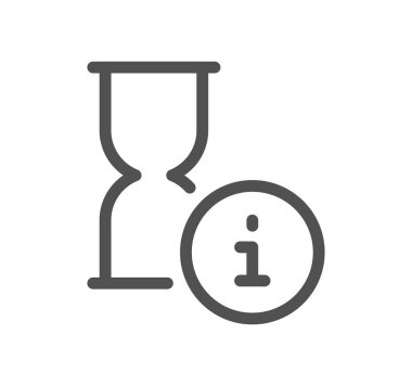 Beyaz arkaplanda izole edilmiş bir kum saati simgesi 