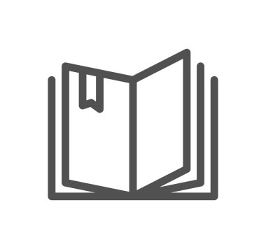 Beyaz arkaplanda bir kitap simgesi