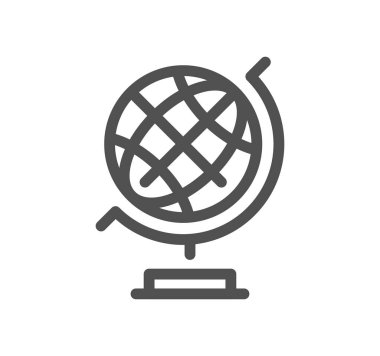 Beyaz arkaplanda izole edilmiş bir dünya simgesi 