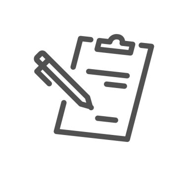 Kalem ve kontrol listesi olan bir pano