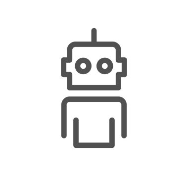 Yüzü ve gözleri olan bir robot.