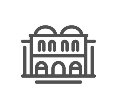 Beyaz arkaplanda bina simgesi izole edildi 