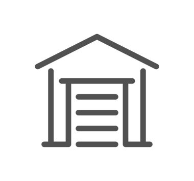 garaj simgesi beyaz arkaplanda izole edildi 