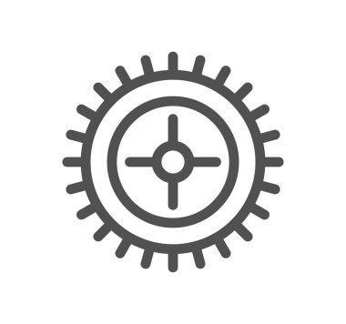 dişli simgesi, vektör illüstrasyonu basit tasarım 