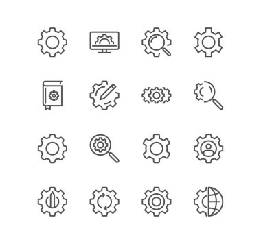 vites simgeleri, vektör illüstrasyonu basit tasarım 