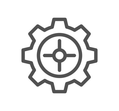 dişli simgesi, vektör illüstrasyonu basit tasarım 