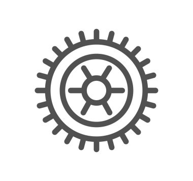 dişli simgesi, vektör illüstrasyonu basit tasarım