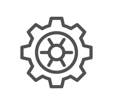 dişli simgesi, vektör illüstrasyonu basit tasarım