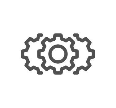 dişli simgesi, vektör illüstrasyonu basit tasarım