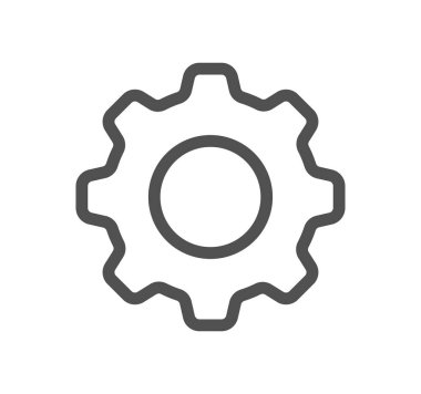 dişli simgesi, vektör illüstrasyonu basit tasarım