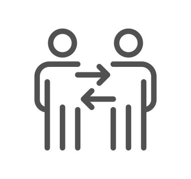 insanlar simgesi, vektör illüstrasyonu basit tasarım 