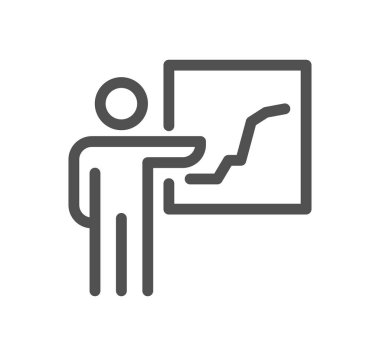 iş grafiği simgesi, vektör illüstrasyonu basit tasarım 