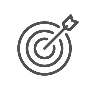 hedef simge, vektör illüstrasyonu basit tasarım 