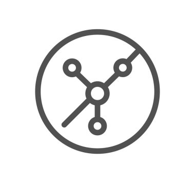 ağ bağlantısı simgesi vektörü. İnce çizgi işareti. izole edilmiş sınır sembolü çizimi