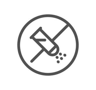 tuz simgesi yok, vektör illüstrasyonu basit tasarım 