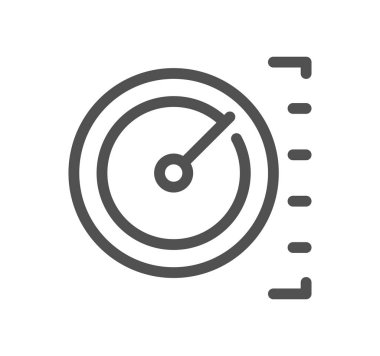 Termometre simgesi düz bir şekilde. Beyaz arkaplan üzerindeki sıcaklık vektör çizimi izole edildi