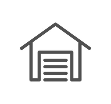 Garaj simgesi, vektör illüstrasyonu basit tasarım 