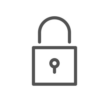 lock icon, vector illustration simple design 