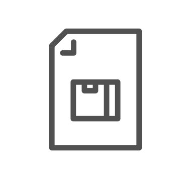 belge simgesi, vektör illüstrasyonu basit tasarım 