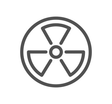 radyasyon işareti simgesi, vektör illüstrasyonu basit tasarım 